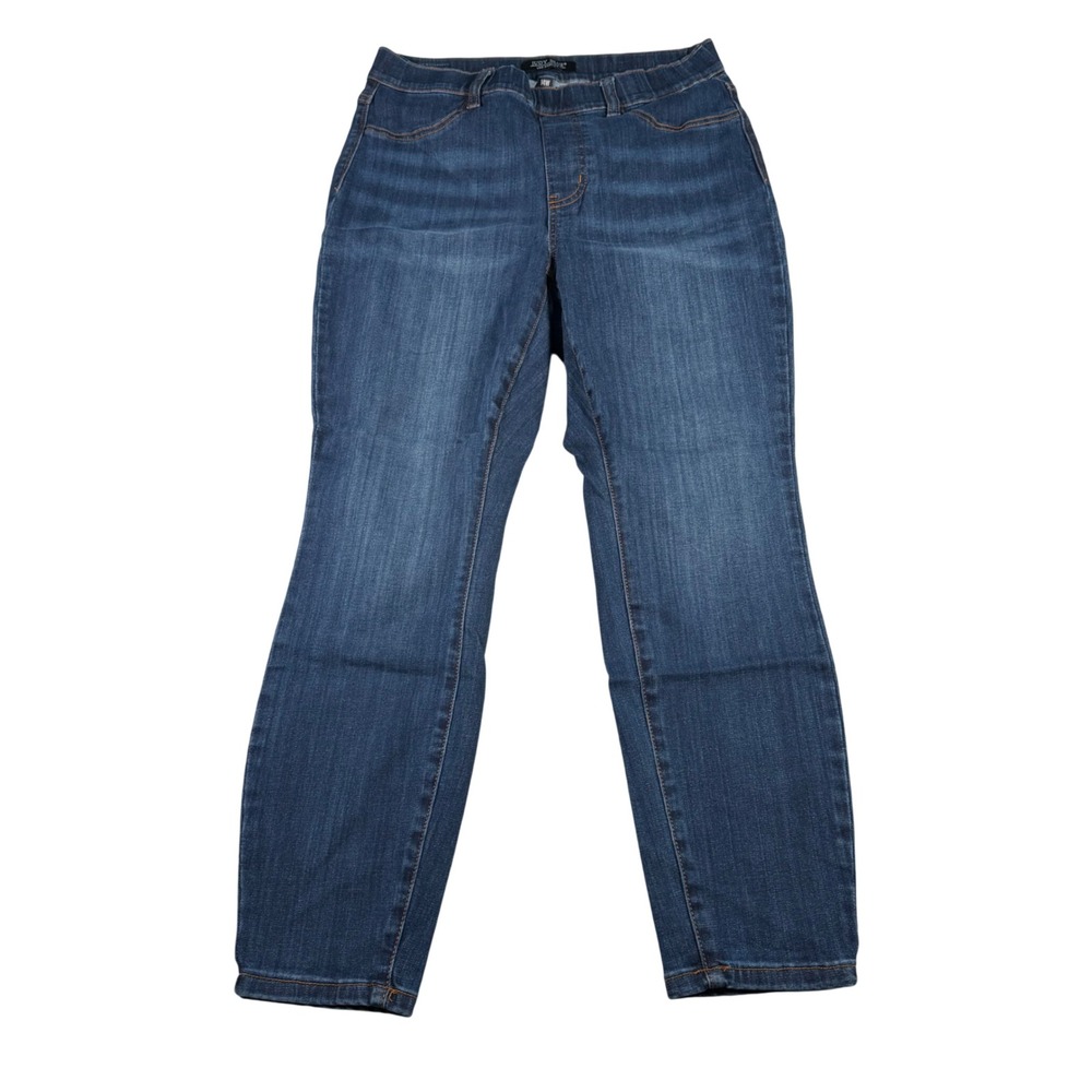 Judy Blue Pull On Skinny Jeans Womens 14W (FITS 30x26) Dark Wash High Rise READ